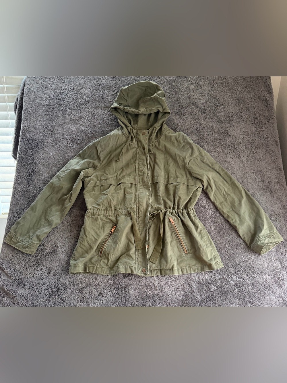 St. John's Bay Olive Utility Hooded Jacket
